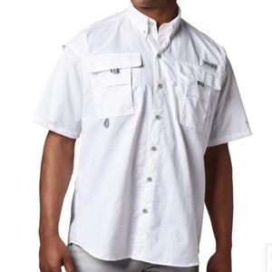 Columbia white bahama short sleeve shirt size XXL